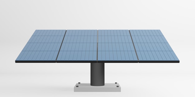 Illustrazione 3D di energia solare del modello del pannello di accumulo elettrico del pannello solare