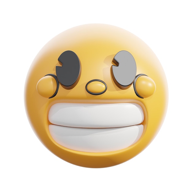 Illustrazione 3D di facce che fanno le grimace