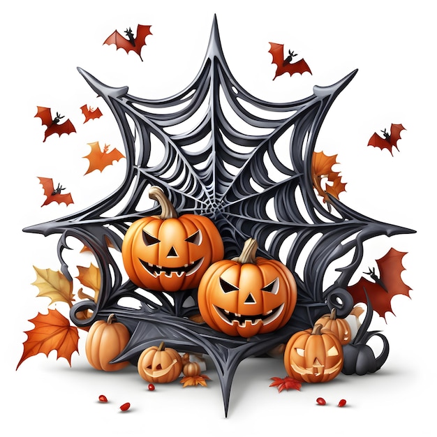 Illustrazione 3D di Halloween Happy Halloween Design Halloween Clipart Generative AI