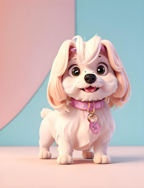 Illustrazione 3D di personaggi di cani
