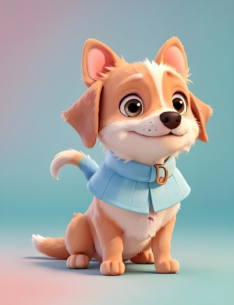 Illustrazione 3D di personaggi di cani