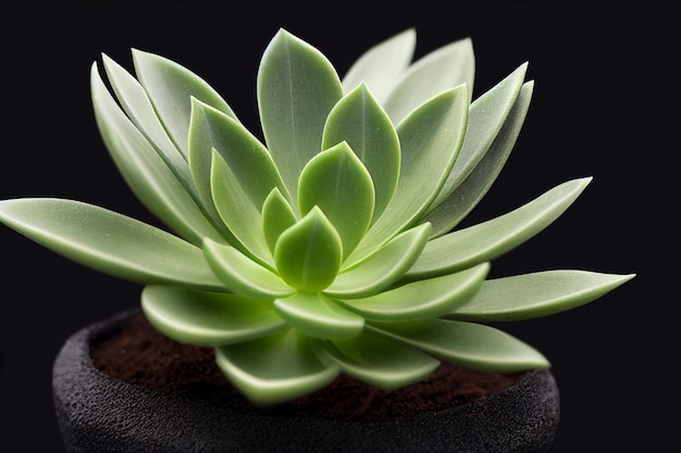 illustrazione 3d di piante succulente in vaso