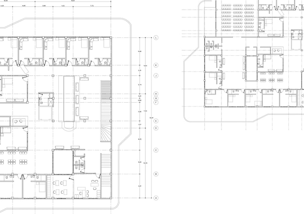 illustrazione 3d di schizzo di progetto architettonico della casa