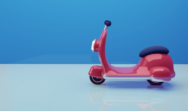 Illustrazione 3D di scooter