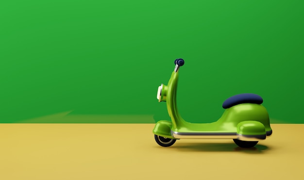 Illustrazione 3D di scooter