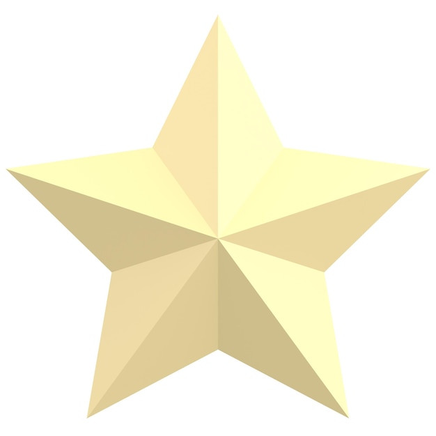 Illustrazione 3D di Star Star Shape.