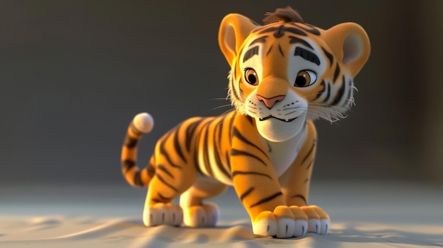 Illustrazione 3D di un cartone di tige