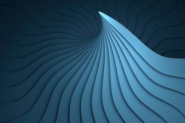 Illustrazione 3D di un'onda