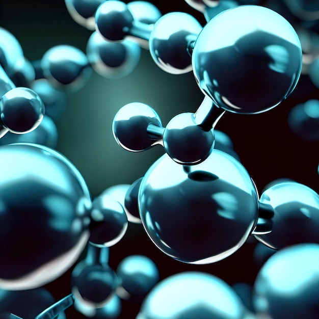 Illustrazione 3D di una molecola