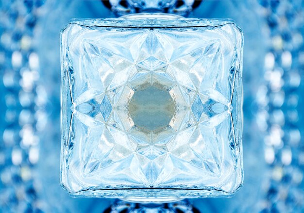 Illustrazione 3D di vetro di cristallo di struttura