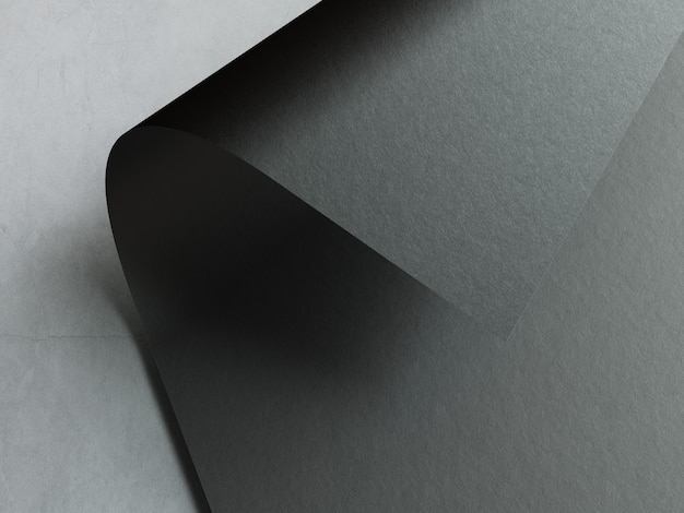 Illustrazione 3D foglio di carta piegato modello isolato
