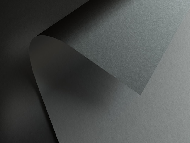 Illustrazione 3D foglio di carta piegato modello isolato