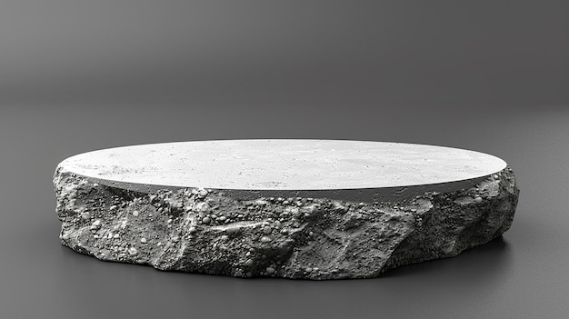 Illustrazione 3D podi vuoto con sfondo astratto modellazione di vista anteriore molto realistica