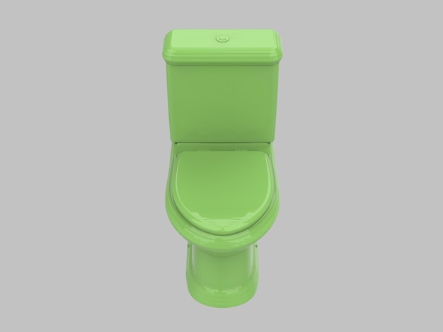 illustrazione 3d toilette armadio wc verde