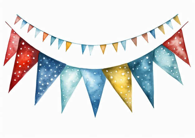 Illustrazione ad acquerello di bunting