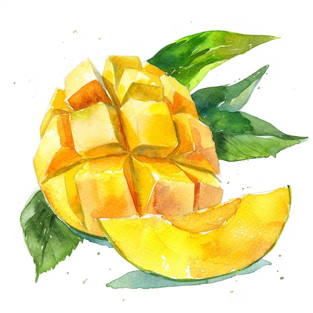 Illustrazione ad acquerello di mango