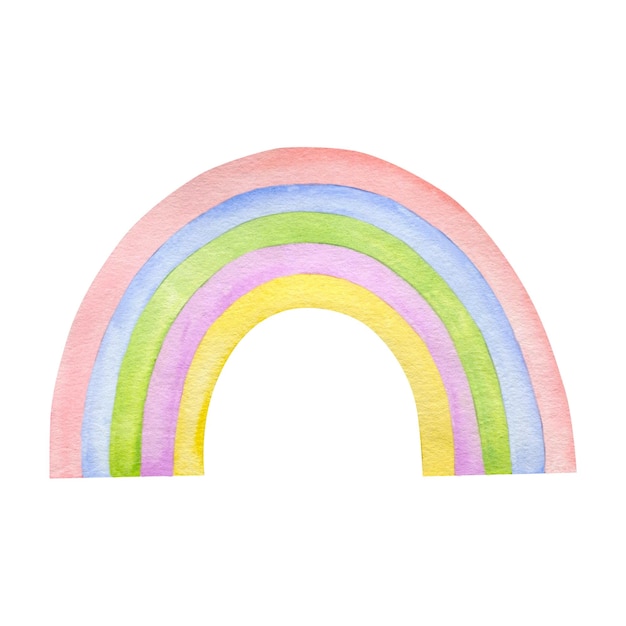 Illustrazione ad acquerello di un arcobaleno