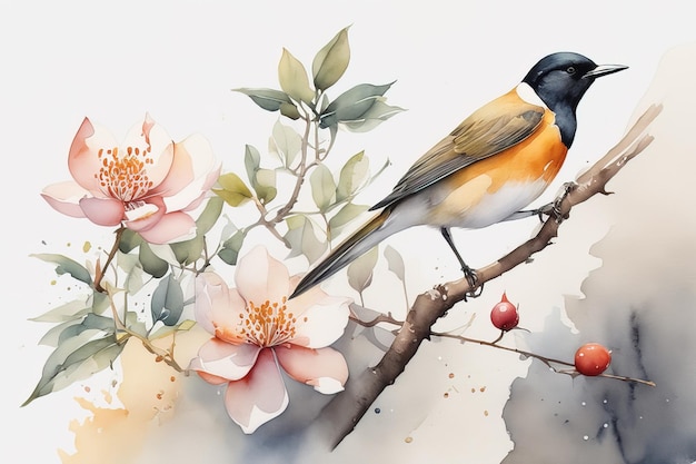 illustrazione ad acquerello di un bellissimo uccelloillustrazione ad acquerello di un bellissimo uccelloacquerello pai