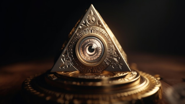 Illustrazione AI generativa della storia e dei segreti del concetto degli Illuminati