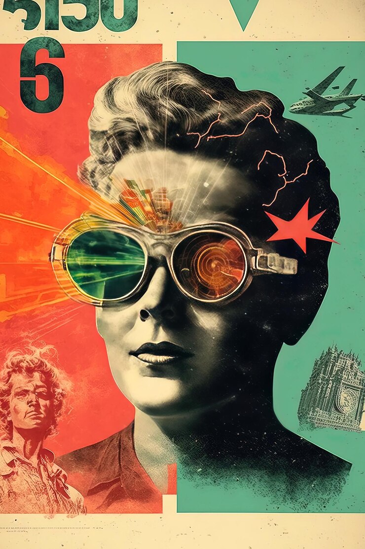 Foto illustrazione ai generativa di poster vintage