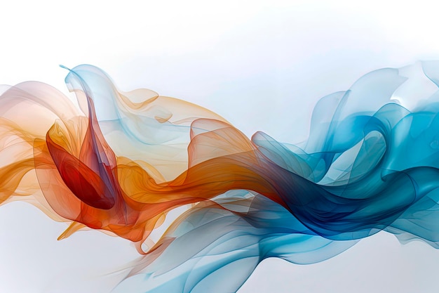 Illustrazione AI generativa di sfondo bianco con texture a forma di onda e spugna Arte digitale