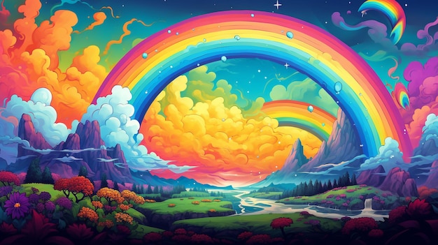 illustrazione arcobaleno