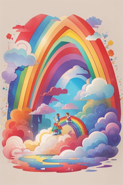 Illustrazione arcobaleno