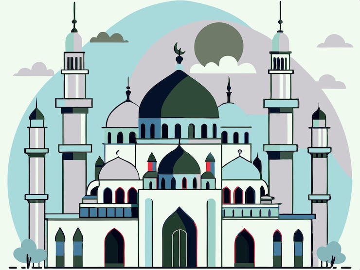 Foto illustrazione artistica della moschea