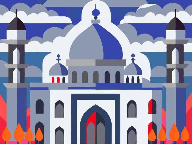 Foto illustrazione artistica della moschea