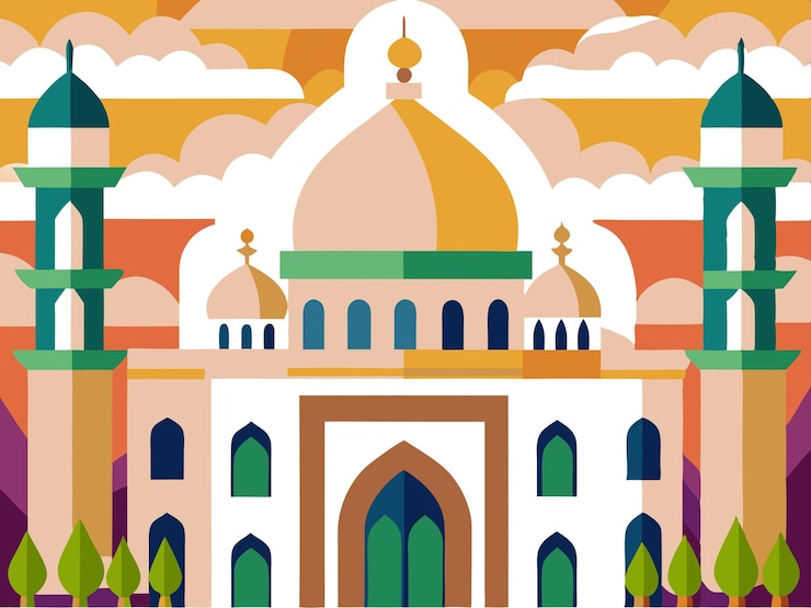 Foto illustrazione artistica della moschea