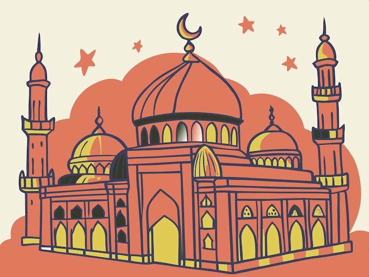 Foto illustrazione artistica della moschea