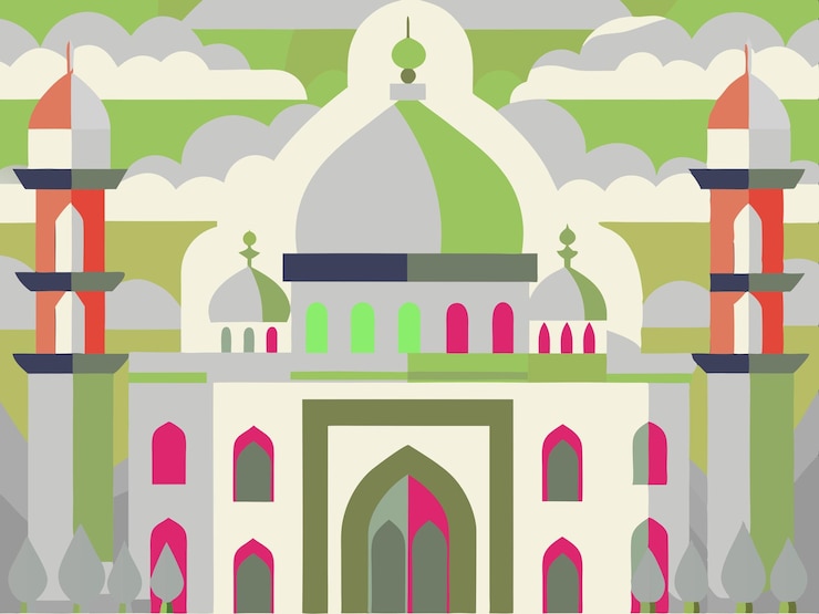 Foto illustrazione artistica della moschea