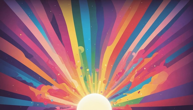 Illustrazione astratta colorata con i colori della bandiera LGBTQIA
