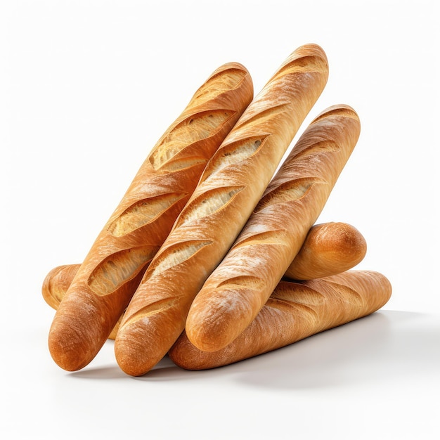 illustrazione baguette a immagine bianca