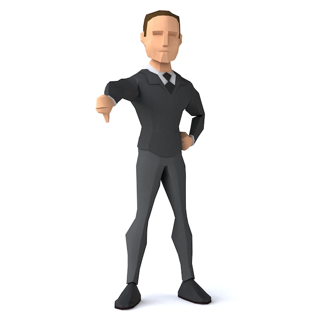Illustrazione bassa dell'uomo d'affari 3D poli