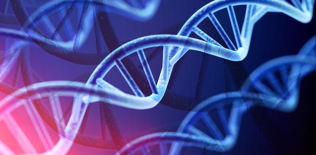 Illustrazione blu della struttura del DNA originale