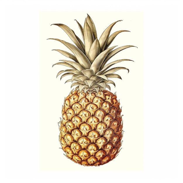 Illustrazione botanica ananas