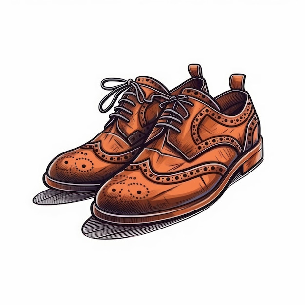 Illustrazione cartoon di una scarpa da gentiluomo