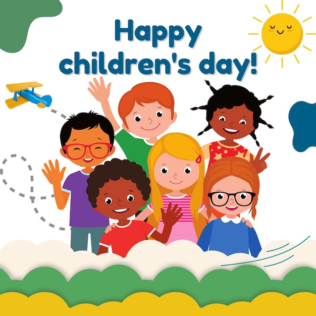 Illustrazione che commemora la Giornata dei bambini