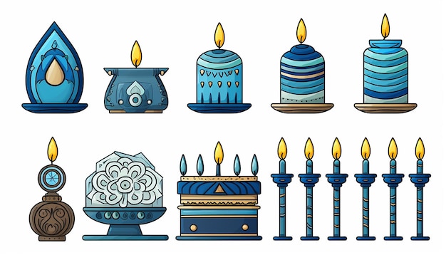 Illustrazione clipart ispirata a Hanukkah