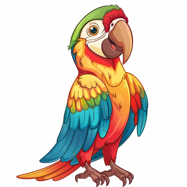 Illustrazione colorata del pappagallo