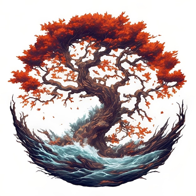 Illustrazione colorata dell'albero della vita