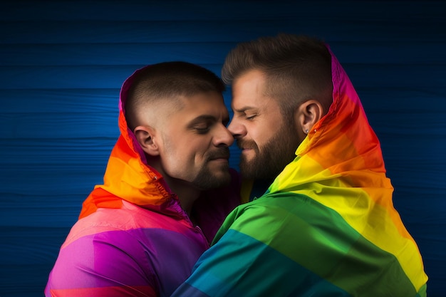 Illustrazione concettuale del mese dell'orgoglio LGBT realizzata con la tecnologia Generative AI tools
