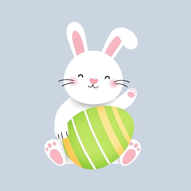 Illustrazione dei cartoni animati del coniglietto di Pasqua
