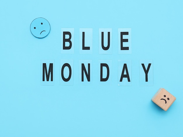 Illustrazione dei concetti di Blue Monday per l'uso di progettazione 23