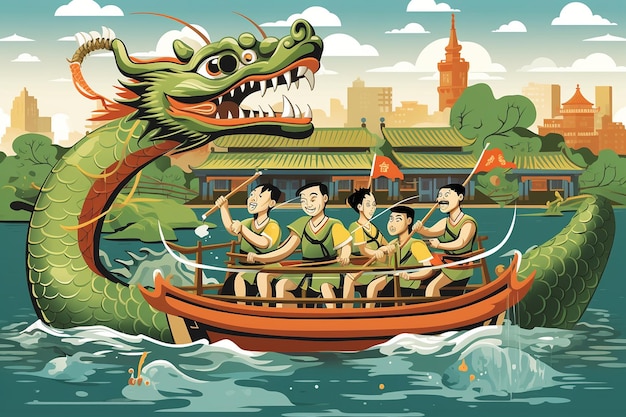 Illustrazione dei programmi di scambio culturale del Dragon Boat Festival