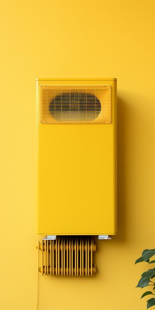 Illustrazione dei servizi HVAC sullo sfondo giallo