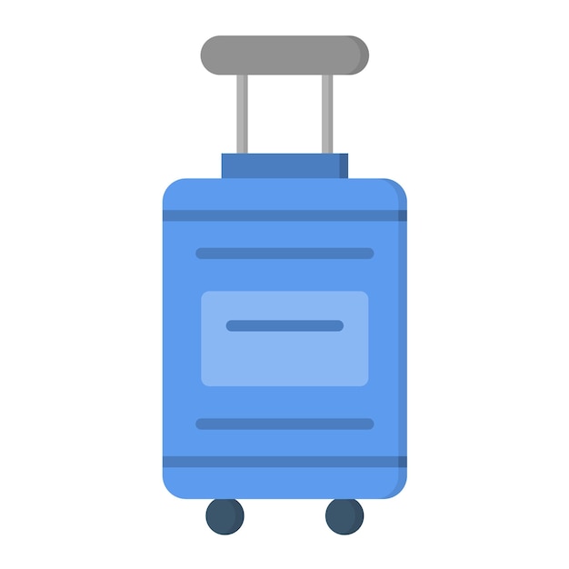 Illustrazione del bagaglio di viaggio piatto