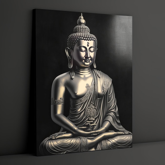 Illustrazione del Buddha per il buddha purnima e il giorno del vesak Generative Ai