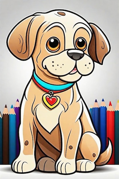 illustrazione del cane di linea arte